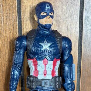 Hasdro Titan Hero Series Marvel Avengers CAPTAIN AMERICA 12" Action Figure - GUC